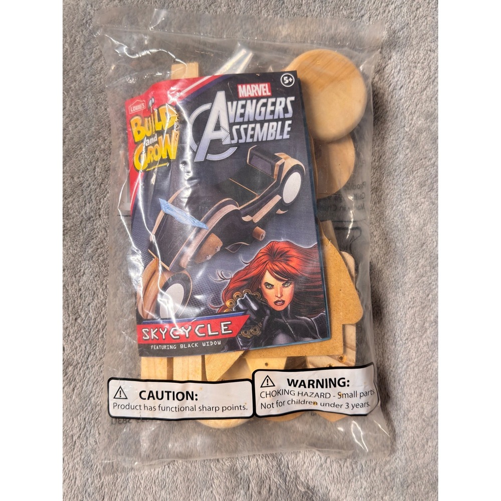 Lowe's Build and Grow Marvel Avengers Skycycle Black Widow Wood Craft Kit 2015